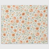 Elegant Shabby Chic Franse Floral Art Pattern Cadeaupapier (Vlak)