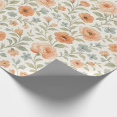 Elegant Shabby Chic Franse Floral Art Pattern Cadeaupapier (Hoek)