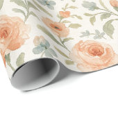 Elegant Shabby Chic Franse Floral Art Pattern Cadeaupapier (Rol Hoek)