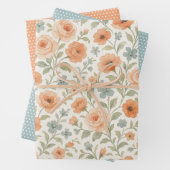 Elegant Shabby Chic Franse Floral Art Pattern Inpakpapier Vel (In situ)