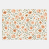 Elegant Shabby Chic Franse Floral Art Pattern Inpakpapier Vel (Voorkant)