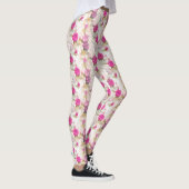 Elegant  Shabby Chic Paarse Rozen Leggings (Rechts)