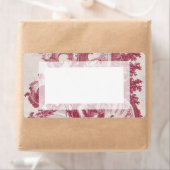Elegant Shabby Frans Rood Antiek Gravure Toile Etiket (Insitu)