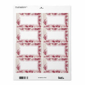 Elegant Shabby Frans Rood Antiek Gravure Toile Etiket (Full Sheet)