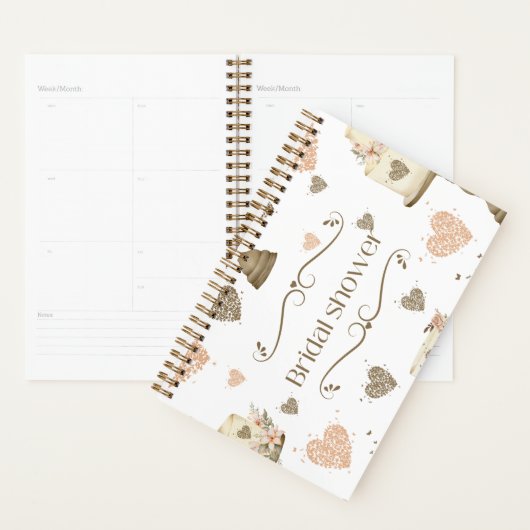 elegant shabby-vrijgezellenfeest planner (Display)