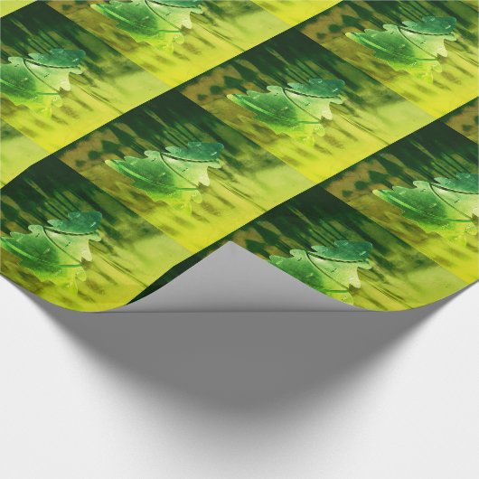 Elegant Shades of Green Kerstmis Tree Pattern Cadeaupapier (Hoek)