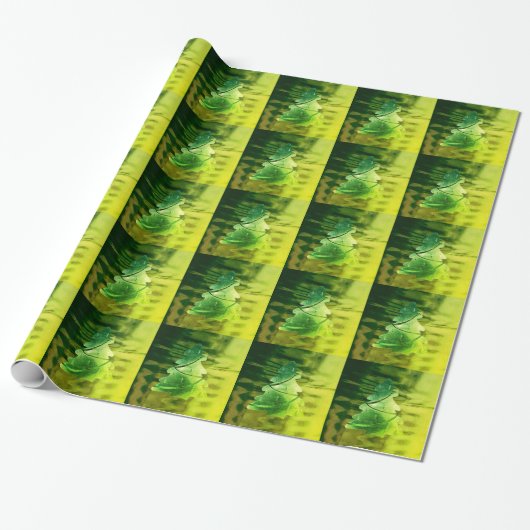 Elegant Shades of Green Kerstmis Tree Pattern Cadeaupapier (Uitgerold)