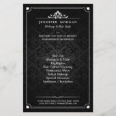Elegant  Shadow Damask Beauty Salon Flyer (Voorkant)