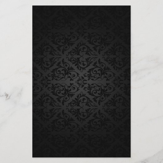 Elegant  Shadow Damask Beauty Salon Flyer (Achterkant)