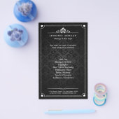Elegant  Shadow Damask Beauty Salon Flyer (Enkel)