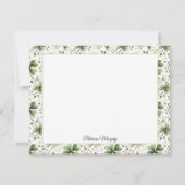 Elegant Shamrock Botanical Notecard | Personalized Notitiekaartje (Voorkant)