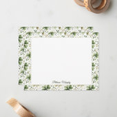 Elegant Shamrock Botanical Notecard | Personalized Notitiekaartje (Voorkant / Achterkant in situ)