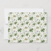 Elegant Shamrock Botanical Notecard | Personalized Notitiekaartje (Achterkant)