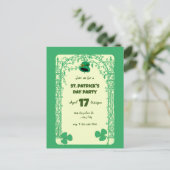 Elegant Shamrock Decoration Lijst St. Patricks Day Briefkaart (Staand voorkant)
