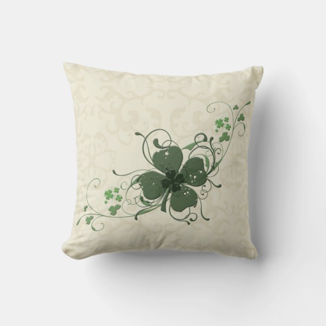 Elegant Shamrock Design American Mo Jo Pillow Kussen (Voorkant)