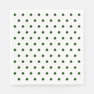 Elegant Shamrock Pattern Irish Good Luck Clovers Servet