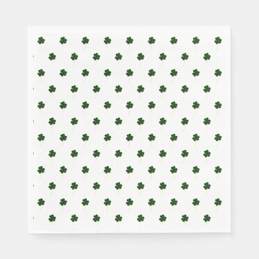 Elegant Shamrock Pattern Irish Good Luck Clovers Servet (Voorkant)