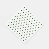 Elegant Shamrock Pattern Irish Good Luck Clovers Servet (Hoek)