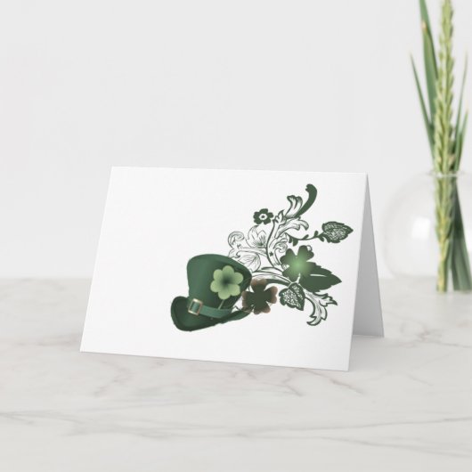 Elegant Shamrock Pet Kaart (Voorkant)