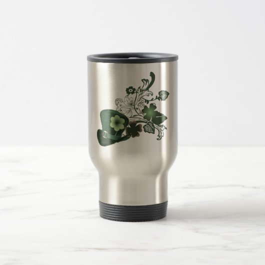Elegant Shamrock Pet Reisbeker (Center)