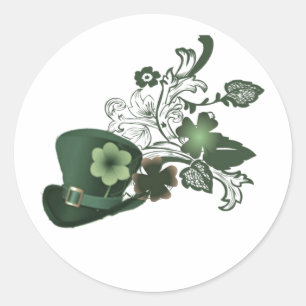 Elegant Shamrock Pet Ronde Sticker
