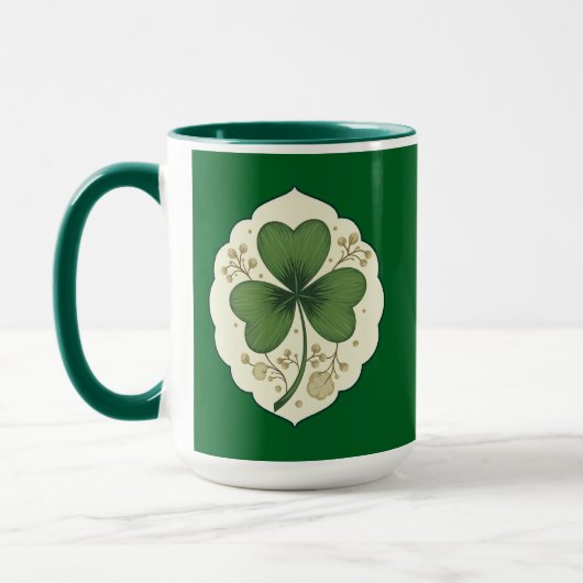 Elegant Shamrock St Patrick’s Day - caneca Mok (Links)