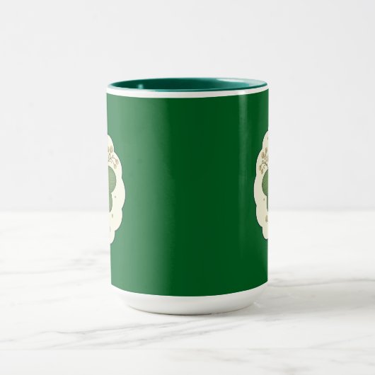 Elegant Shamrock St Patrick’s Day - caneca Mok (Midden)