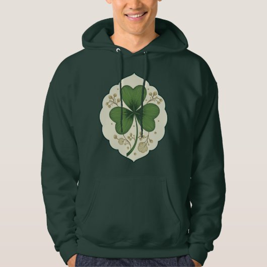 Elegant Shamrock St Patrick’s Day - Moletons Hoodie (Voorkant)