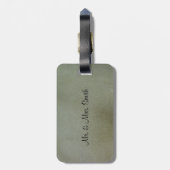 Elegant Shamrock St.Patrick's Day, Green Leather Bagagelabel (Achterkant verticaal)