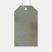 Elegant Shamrock St.Patrick's Day, Green Leather Cadeaulabel (Achterkant)