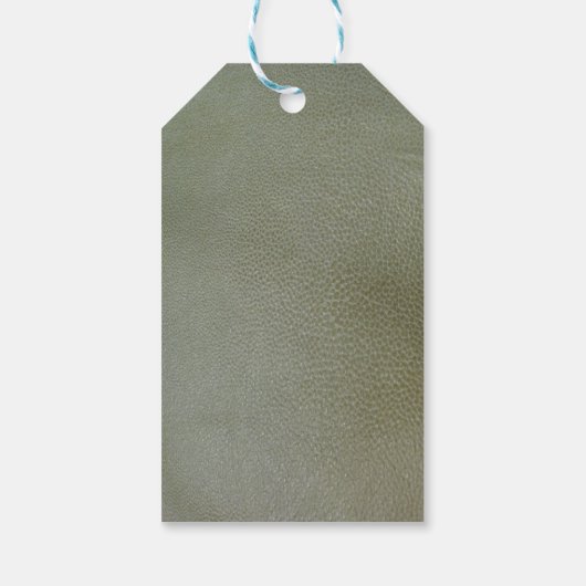 Elegant Shamrock St.Patrick's Day, Green Leather Cadeaulabel (Achterkant)