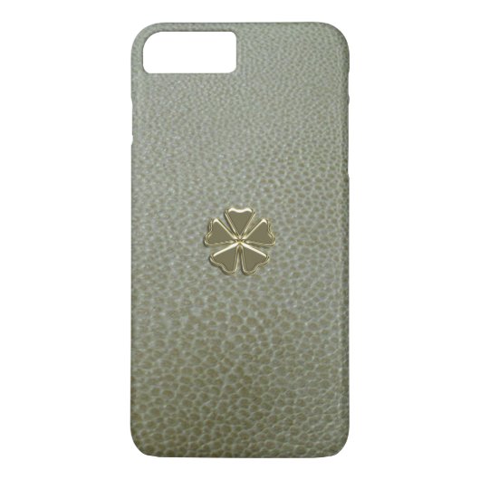 Elegant Shamrock St.Patrick's Day, Green Leather Case-Mate iPhone Case (Achterkant)