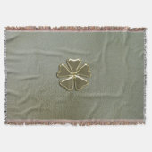 Elegant Shamrock St.Patrick's Day, Green Leather Deken (Voorkant)