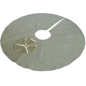 Elegant Shamrock St.Patrick's Day, Green Leather Kerstboom Rok (Gekanteld)