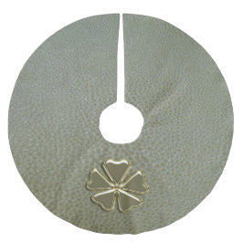 Elegant Shamrock St.Patrick's Day, Green Leather Kerstboom Rok