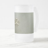Elegant Shamrock St.Patrick's Day, Green Leather Matglas Bierpul (Voorkant rechts)
