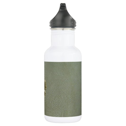 Elegant Shamrock St.Patrick's Day, Green Leather Waterfles (Rechts)