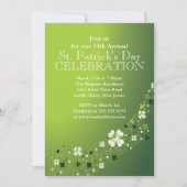Elegant Shamrock St. Patrick's Party Invitation Kaart (Voorkant)