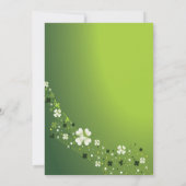 Elegant Shamrock St. Patrick's Party Invitation Kaart (Achterkant)
