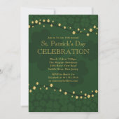 Elegant Shamrock St. Patrick's Party Invitation Kaart (Voorkant)