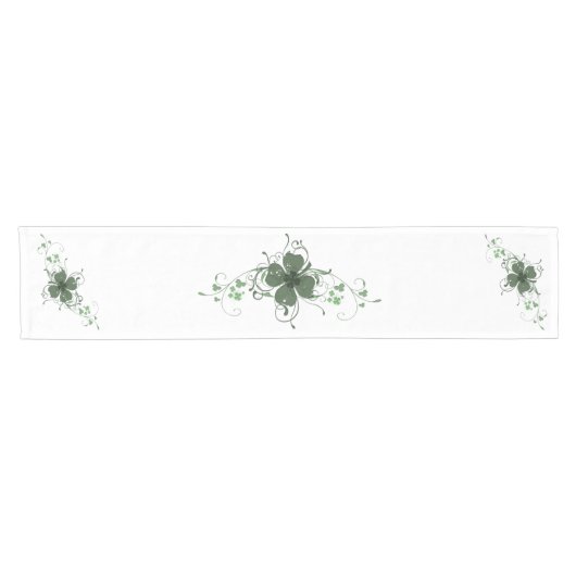 Elegant Shamrock Table Runner Korte Tafelloper (Horizontaal)