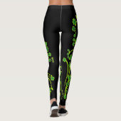 Elegant Shamrock Vines and Butterflies Leggings (Achterkant)