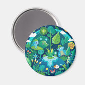 Elegant Shamrock-vormig ontwerp voor St. Patrick's Magneet (Voorkant / Achterkant)