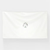 Elegant Shamrock-vormig ontwerp voor St. Patrick's Spandoek (Horizontaal)