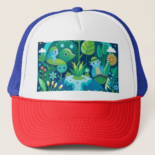 Elegant Shamrock-vormig ontwerp voor St. Patrick's Trucker Pet (Voorkant)