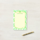 Elegant Shamrocks Clovers Persoonlijke naam Iers Post-it® Notes (Op bureau)