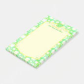Elegant Shamrocks Clovers Persoonlijke naam Iers Post-it® Notes (Schuin)