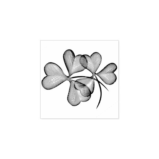 Elegant Shamrocks Foliage Scrapbooking Journalatin Rubberstempel (Afrduk)