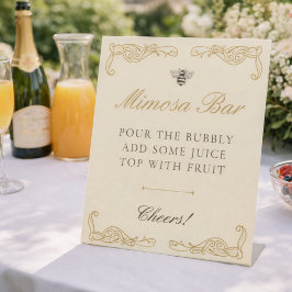 Elegant She Found Her Honey Bee Themed Mimosa Bar Reclamebord Met Voetstuk