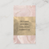 Elegant Shears Comb Grey Waterverf Scissors Visitekaartje (Achterkant)